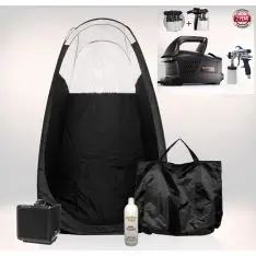 Spray tan startpakke med Maskine, Pro spraygun, telt & udsugning - SÅ er du godt i gang.